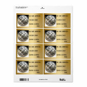 Étiquettes du Mirror Ball Disco Party (Feuille entière)