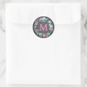 ÉTIQUETTES DU MONOGRAMME FLORAL WREATT CHALKBOARD (Sac)