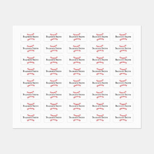 Étiquettes du nom de conception du baseball Stitch