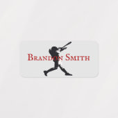 Étiquettes du nom du batteur du joueur de baseball (Design 1)