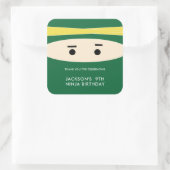 Étiquettes du parti Green Ninja (Sac)