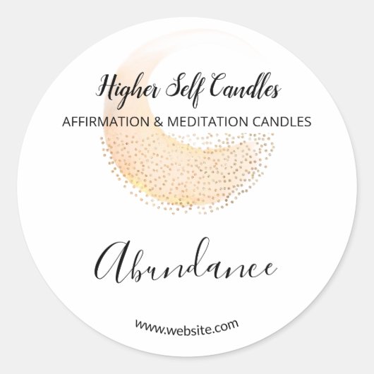 Étiquettes du produit du logo Fire White Candle (Devant)