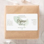 Étiquettes du sérum facial biologique feuille (En situation)