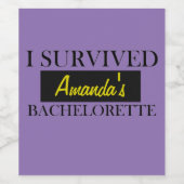 Étiquettes du vin de Bachelorette (Étiquettes simples)