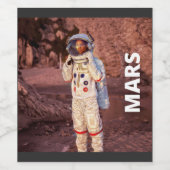 Étiquettes du vin Mars Astronautics (Étiquettes simples)