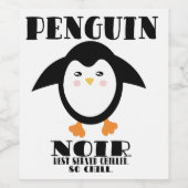 Étiquettes du vin Penguin Noir (Étiquettes simples)