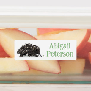 Étiquettes Echidna mignonne avec dessin animé d'abeille perso