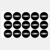 Étiquettes Écriture élégante de monogramme modifiable | Noir (Feuille)