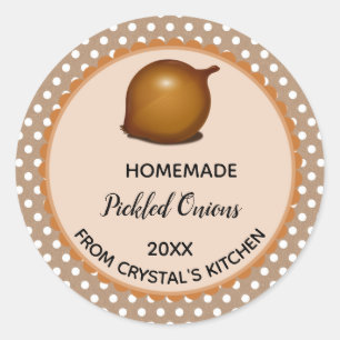Étiquettes éditable Brown Polka Dot Pickoons