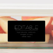 Étiquettes Élégant Aquarelle multi-usage Noir & Blanc (Apposé)