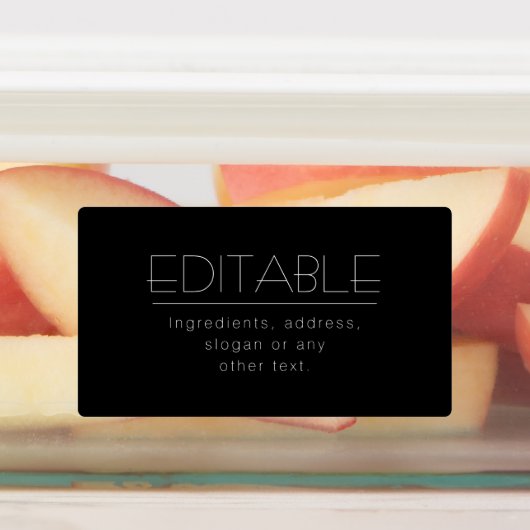 Étiquettes Élégant Aquarelle multi-usage Noir & Blanc (Apposé)