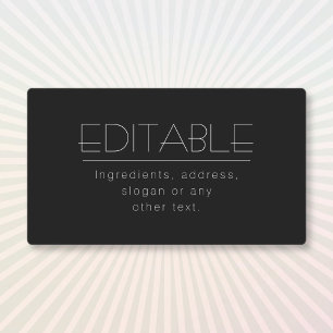 Étiquettes Élégant Aquarelle multi-usage Noir & Blanc