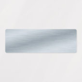 Étiquettes Élégant Argent Faux Métal Brossé (Design 2)