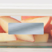 Étiquettes Élégant Argent Faux Métal Brossé (Apposé)