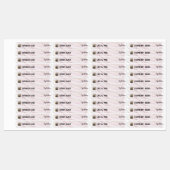 Étiquettes Élégant Baume Lip Rose Aquarelle Avec Logo (Feuille)