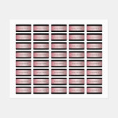 Étiquettes Elégant Blush Faux Rose Gold | Nom et initiales (Feuille)
