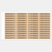 Étiquettes Elegant Classy Taupe Luxe Ajouter Votre Nom École (Feuille)