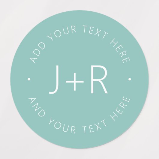 Étiquettes Élégant Couples Monogramme Texte Étanche (Design 1)