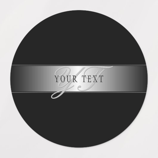 Étiquettes Élégant écriture de script de monogramme modifiabl (Design 1)