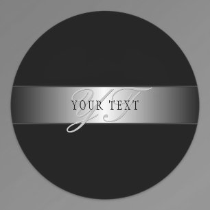Étiquettes Élégant écriture de script de monogramme modifiabl