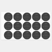 Étiquettes Élégant Faux Embossé Moderne Monogramme étanche (Feuille)