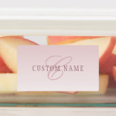 Étiquettes Élégant lettrage et monogramme | Rose Ombre (Apposé)