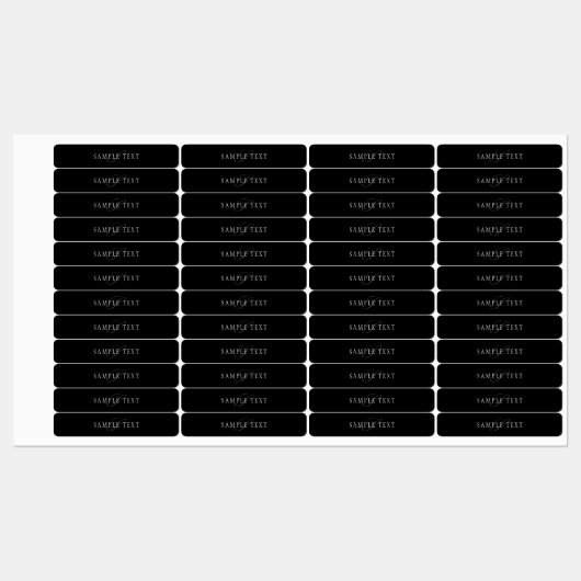 Étiquettes Élégant Monogramme personnalisable | Noir gris bla (Feuille)