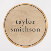 Étiquettes Elegant Retro Classy Luxury Unisex Ajouter Votre N (Design 1)