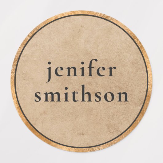 Étiquettes Elegant Retro Classy Luxury Unisex Ajouter Votre N (Design 3)