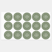 Étiquettes Elegant Sage Green Business Logo Promotional (Feuille)