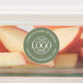 Étiquettes Elegant Sage Green Business Logo Promotional (Apposé)