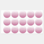 Étiquettes Élégant script et rose modifiable (n'importe quell (Feuille)