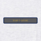 Étiquettes Élégant Script Monogram Dark Navy Blue Grey & Gold (Design 2)