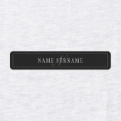 Étiquettes Élégant Script Monogramme modifiable noir gris bla (Design 1)