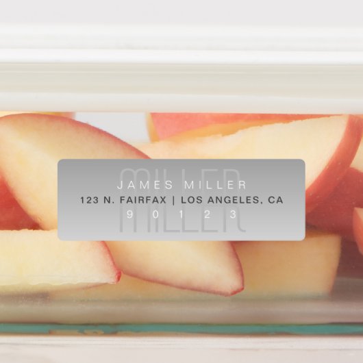 Étiquettes Élégant unique moderne gris imperméable (Apposé)