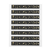 Étiquettes élégantes en feuille dorée et noire à e (Feuille)