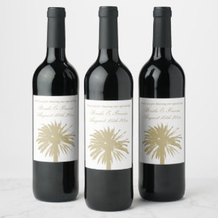 Étiquettes élégants de bouteille de vin pour maria