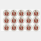Étiquettes Éléphant blanc de Noël (Feuille)