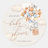 Étiquettes Elephant Favor ! Baby shower Classic Ro (Devant)