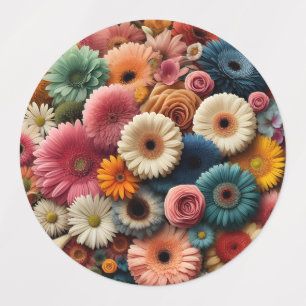 Étiquettes Élever votre espace coloré Gerbera Daisy Floral