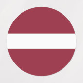 Étiquettes Emblème du drapeau de Lettonie (Design 1)