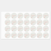 Étiquettes Employé rose floral gris (Feuille)