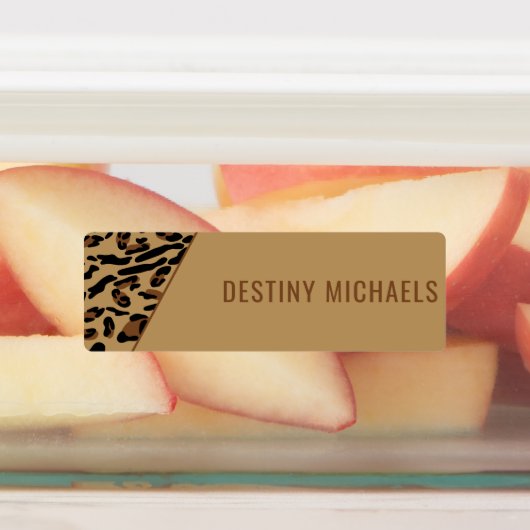 Étiquettes Empreinte de léopard Couleur Codé Enfants étanche  (Apposé)