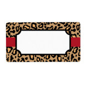 Étiquettes Empreintes de léopard animaux (Devant)