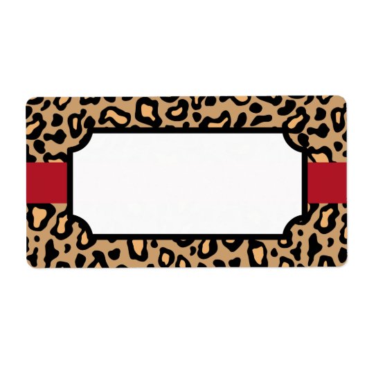 Étiquettes Empreintes de léopard animaux (Devant)