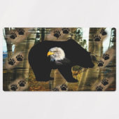 Étiquettes Empreintes de pattes de l'Ours Noir Bald Eagle Our (Design 1)