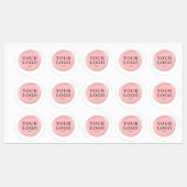 Étiquettes en bloc du logo d'entreprise circulaire (Feuille)