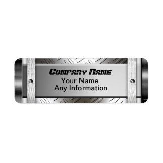 Étiquettes en métal Motif diamant en acier