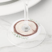 Étiquettes en verre de vin rond, matte standard (De près)