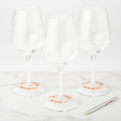 Étiquettes en verre de vin rond, matte standard (Lot)